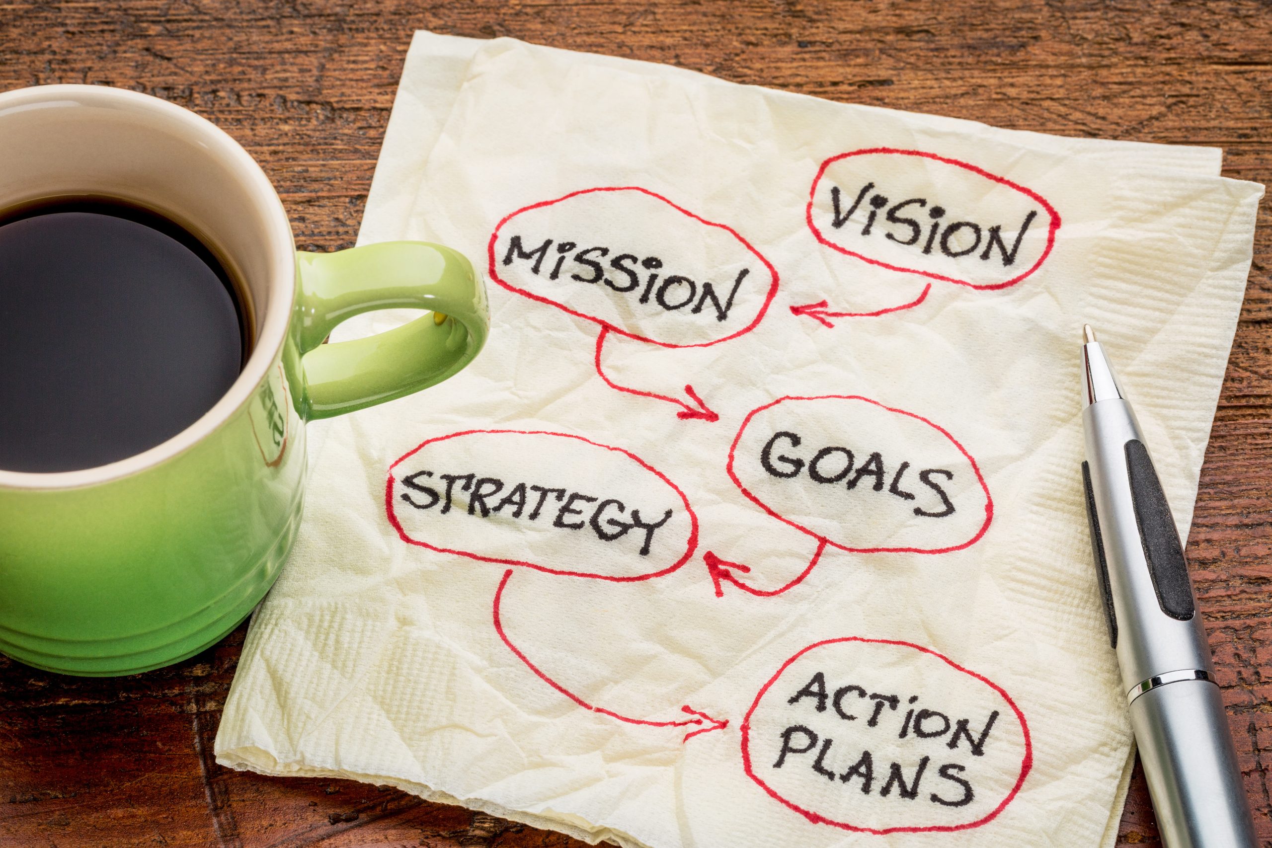 vision, mission, goals, strategyand asctio plans