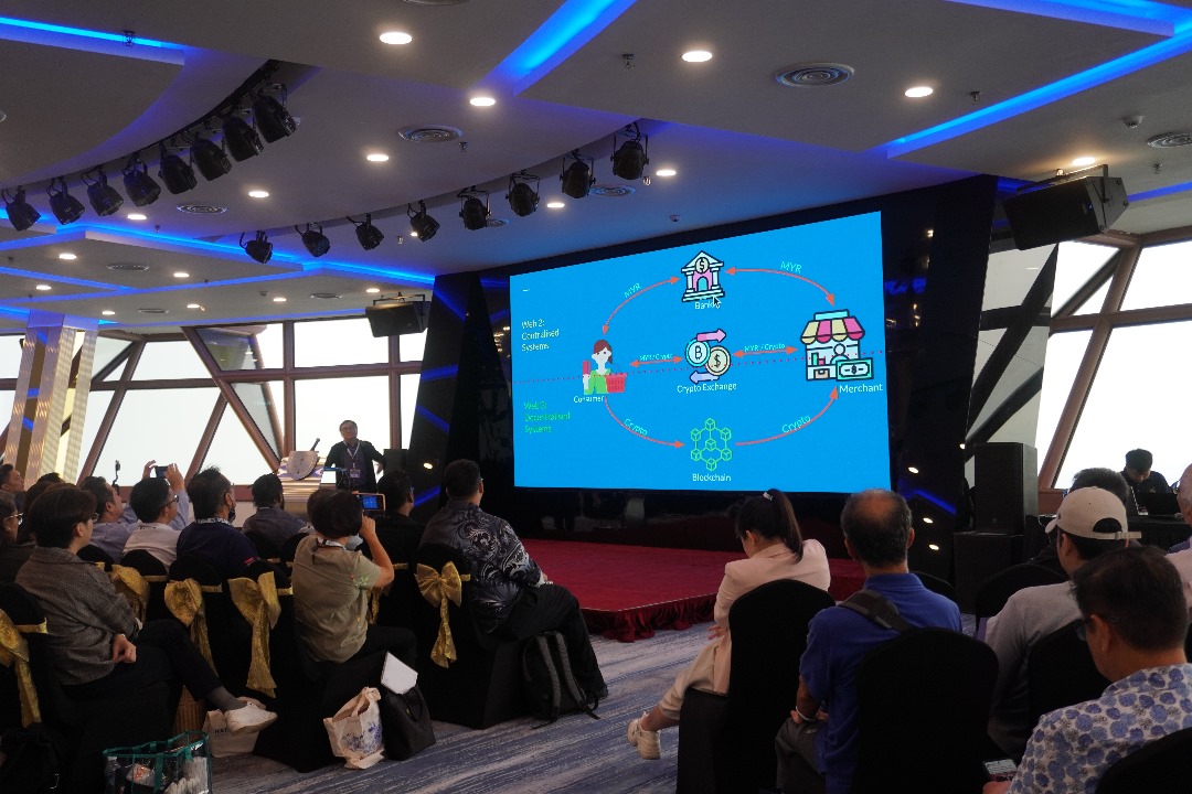 Group photo of a panel speakers and sponsors on stage at a Property Conference 2019.